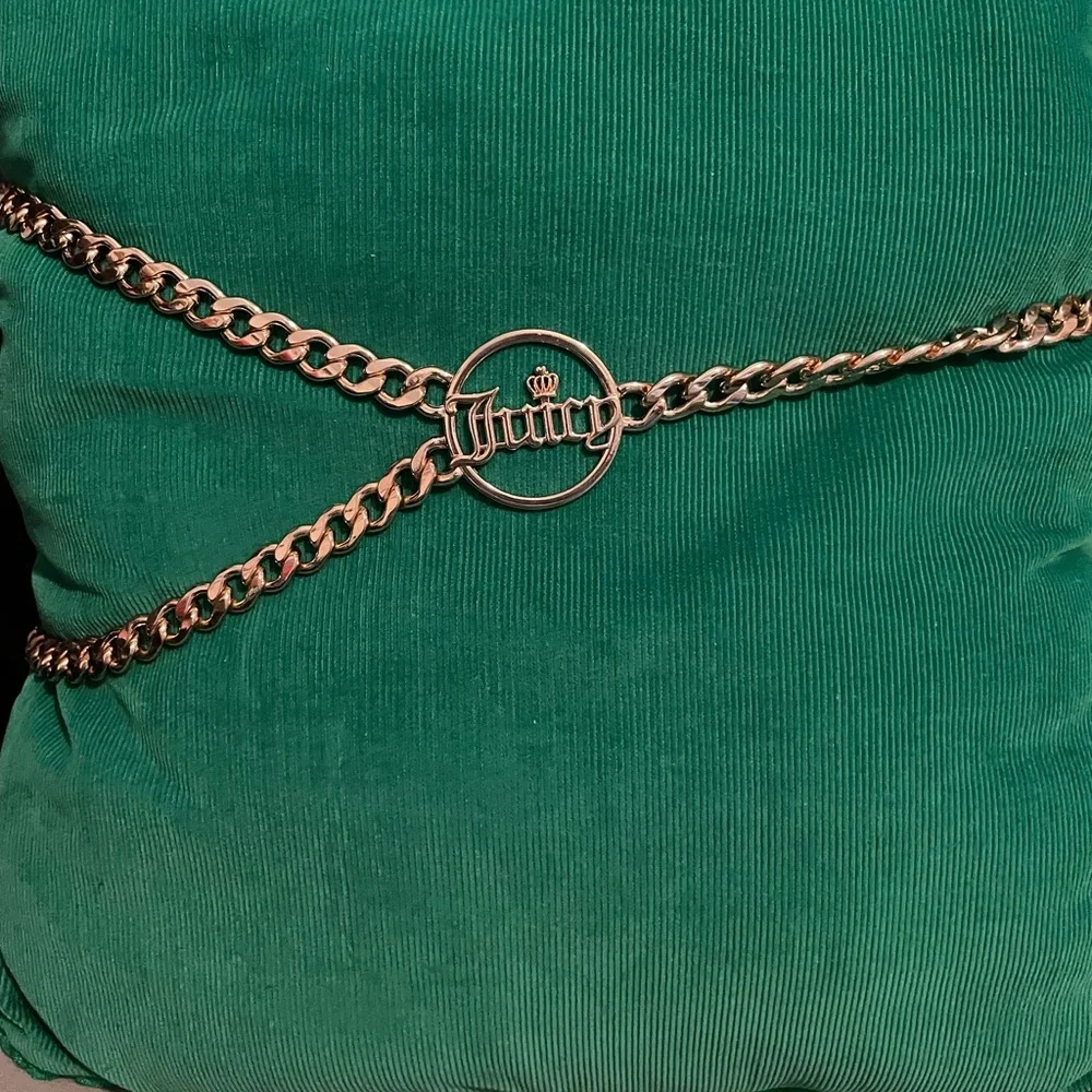Juicy couture Double golden Chain Waist Hippie style belt Rhinestones NEW w Tags